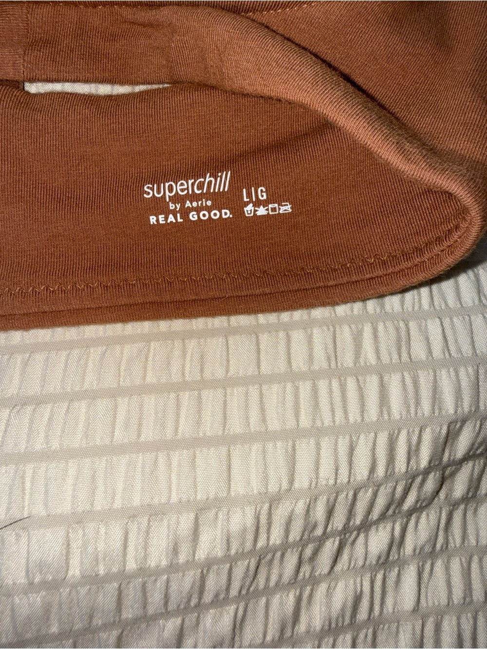 Aerie Brown Super Chill Soft Bra large - Picture 2 of 4